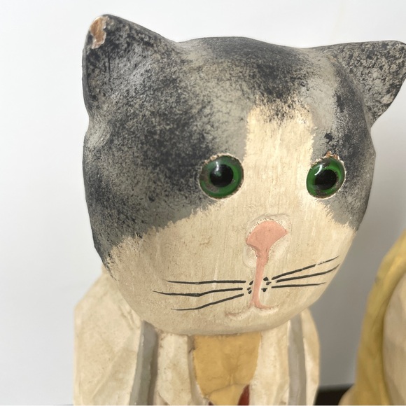 Vintage James Haddon Cat Sculpture Set of 2 - Picture 13 of 13